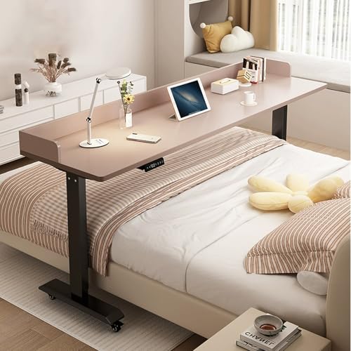 Höhenverstellbarer Überbetttisch mit Rädern – Elektrischer Rollbett-Schreibtisch für Laptop, mobiler Krankenhaus-Heimgebrauch, Leitblech-Design für einfachen Zugang Höhenverstellbarer Überbetttisch mit Rädern – Elektrischer Rollbett-Schreibtisch für Laptop, mobiler Krankenhaus-Heimgebrauch, Leitblech-Design für einfachen Zugang von Generisch