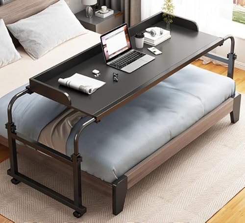 Höhenverstellbarer Überbetttisch mit Rollen, dehnbarer Computertisch für Doppelbett, Queen-Size-Bett, Rolltisch, medizinischer Tisch für Steharbeitsplatz und Essens-Tablett, Kreuzbett-Design Höhenverstellbarer Überbetttisch mit Rollen, dehnbarer Computertisch für Doppelbett, Queen-Size-Bett, Rolltisch, medizinischer Tisch für Steharbeitsplatz und Essens-Tablett, Kreuzbett-Design von Generisch