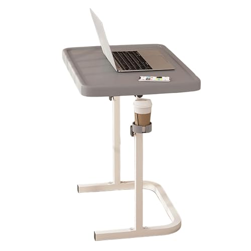 Höhenverstellbarer klappbarer Laptop-Schreibtisch mit Getränkehalter, tragbarer Nachttisch für Sofa, multifunktionaler Couchtisch für Abendessen und Arbeit, platzsparendes Design von Generisch