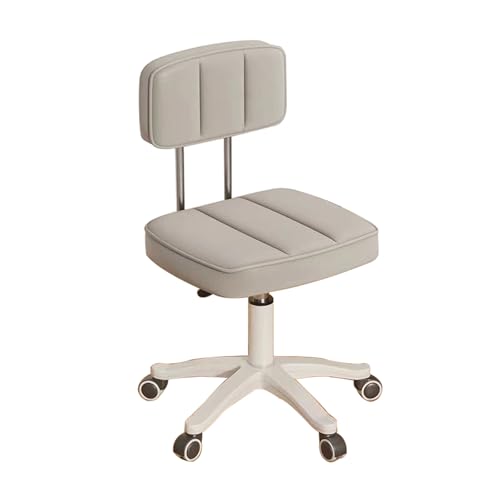 Höhenverstellbarer klassischer Drehhocker mit Rückenlehne und Rollstuhl für Salon, Zuhause, Spa, Geschäft, maximale Traglast 200 kg, perfekter kleiner Rollhocker von Generisch