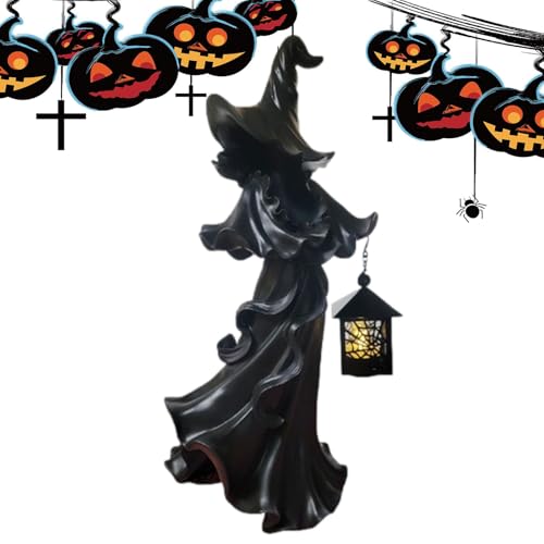 Hölle Messenger Mit Laterne | Halloween Ghost Statue | Wandmontage Lantern Leicht Wasserdichtes Vintage Wandlaterne | Halloween Laternen Geisterstatue -Dekoration Für Haus Außerhalb Der Gartengartenpa Hölle Messenger Mit Laterne | Halloween Ghost Statue | Wandmontage Lantern Leicht Wasserdichtes Vintage Wandlaterne | Halloween Laternen Geisterstatue -Dekoration Für Haus Außerhalb Der Gartengartenpa von Generisch