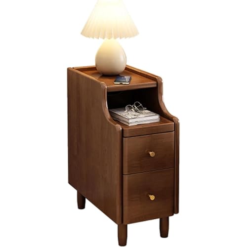 Hoher schmaler Nachttisch 2er Set, Stilvoller Nachttisch mit Schubladen, funktionaler Schlafzimmer-Beistelltische, kompakter Nachtschrank für effiziente Aufbewahrung, perfekt für kleine Räume Hoher schmaler Nachttisch 2er Set, Stilvoller Nachttisch mit Schubladen, funktionaler Schlafzimmer-Beistelltische, kompakter Nachtschrank für effiziente Aufbewahrung, perfekt für kleine Räume von Generisch