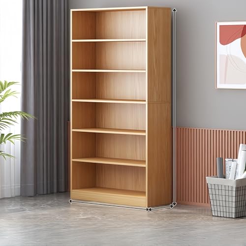 Hohes Eck-Bücherregal mit Rückseite, platzsparendes Design, perfekt für Aufbewahrung und Präsentation, natürliches Holz-Finish (A60), ideal für kleine Räume und Wohnkultur von Generisch