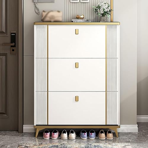 Hohes Schuhregal mit 3 Klappschubladen, freistehender Organizer für Schrank, Flur, Schlafzimmer Hohes Schuhregal mit 3 Klappschubladen, freistehender Organizer für Schrank, Flur, Schlafzimmer von Generisch