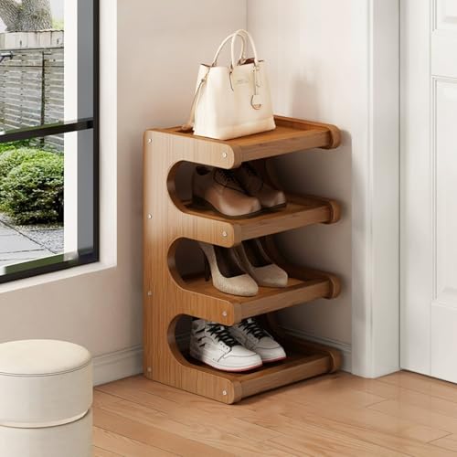 Hohes schmales Schuhregal, platzsparender Eingangs-Organizer, schmales multifunktionales Aufbewahrungsregal für kleine Räume, perfekt für Schrank, Flur und Tür Hohes schmales Schuhregal, platzsparender Eingangs-Organizer, schmales multifunktionales Aufbewahrungsregal für kleine Räume, perfekt für Schrank, Flur und Tür von Generisch