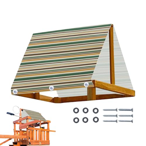 Hollywoodschaukelabdeckung für den Außenbereich, wetterbeständige Schaukel, einfach zu installieren, UV-Schutz, Terrassenschirme und Schatten, für Hinterhof, Dschungel, Fitnessstudio, Baumhaus von Generisch