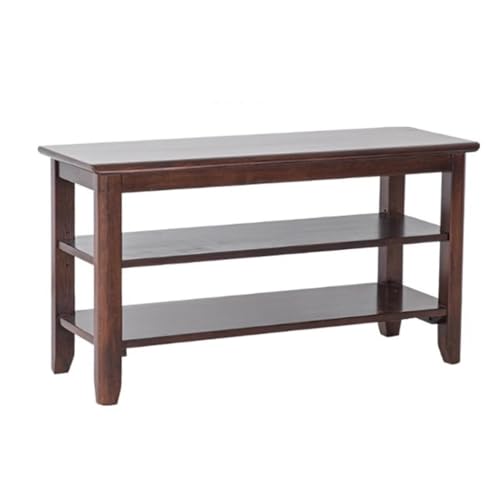 Holz-Fußhocker Pouf Schuhwickelhocker für Hauseingang & Veranda Vielseitige Sitzgelegenheit 100cm Stilvolles Schuhregal Perfekt für Wohnzimmer & Flur von Generisch