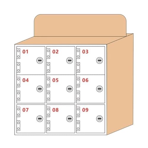 Holz Handy Aufbewahrung Schließfach - Mehrzellige Managementbox Telefonhalter für Selbstkontrolle Herausforderungen Perfekt für Zuhause & Büro Stilvolles braunes Design von Generisch