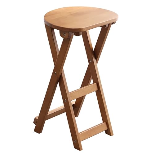 Holz Klapphocker, Rustikale Thekenhöhe Barhocker, Faltbarer Esszimmerstuhl mit Fußstütze für Wohnzimmer und Balkon, rückenfreies Design, platzsparende Lösung Holz Klapphocker, Rustikale Thekenhöhe Barhocker, Faltbarer Esszimmerstuhl mit Fußstütze für Wohnzimmer und Balkon, rückenfreies Design, platzsparende Lösung von Generisch