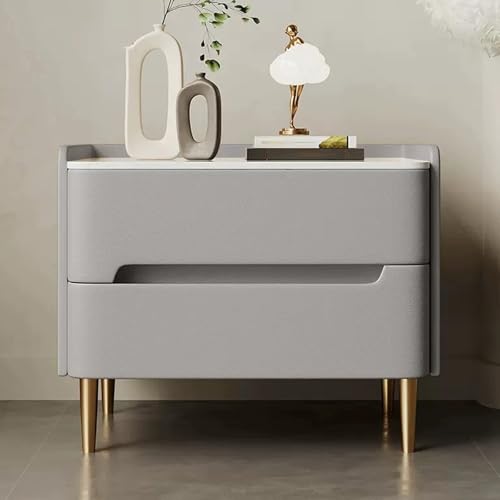 Holz Nachttisch, Nachtkasten mit Schieferplatte, Beistelltische mit Metallbeinen, for Schlafzimmer, Wohnzimmer und Andere Räume Holz Nachttisch, Nachtkasten mit Schieferplatte, Beistelltische mit Metallbeinen, for Schlafzimmer, Wohnzimmer und Andere Räume von Generisch