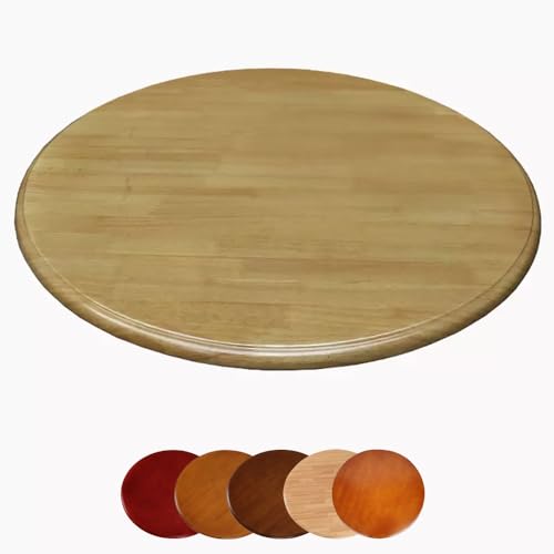 Holz-Serviertablett Lazy Susan Drehteller – 76,2 cm drehbare Platte für Esstisch, glattes/leises Design, starke Tragfähigkeit von Generisch