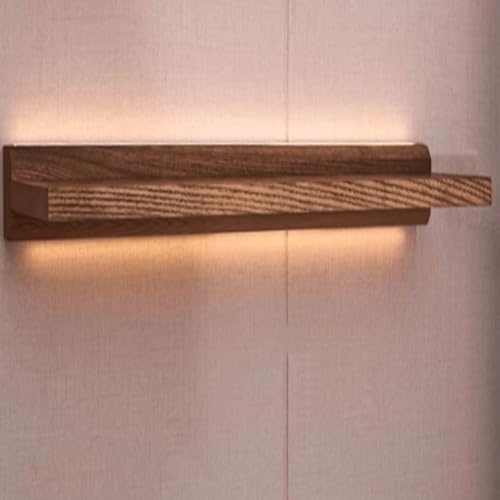 Holz Wandregal Massivholzregale Beleuchtet Log Worttrenner Doppelseitige Wanddekor Skandinavisch-Japanischer Stil Dunkelbraun 100 cm Lang Modern Home Storage Holz Wandregal Massivholzregale Beleuchtet Log Worttrenner Doppelseitige Wanddekor Skandinavisch-Japanischer Stil Dunkelbraun 100 cm Lang Modern Home Storage von Generisch