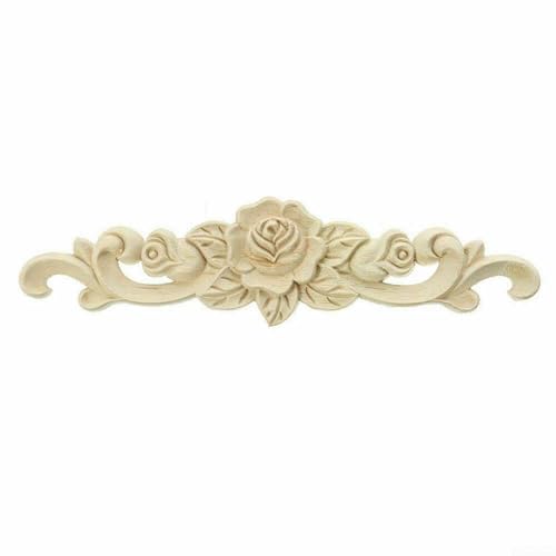 Holz geschnitzte Applikation Möbel Dekoration Gummi Holz Blumenmuster unlackiert Zierleisten Aufkleber Onlay für Schränke Spiegel Türen Home Interior Design Renovierung Handwerk DIY Projekte 20 x 5 cm Holz geschnitzte Applikation Möbel Dekoration Gummi Holz Blumenmuster unlackiert Zierleisten Aufkleber Onlay für Schränke Spiegel Türen Home Interior Design Renovierung Handwerk DIY Projekte 20 x 5 cm von Generisch