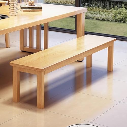 Holzbank für den Innenbereich, einfacher und stabiler Hocker für Wohnzimmer und Esszimmer, hohe Tragfähigkeit, stabiles Design für bequemes Sitzen von Generisch