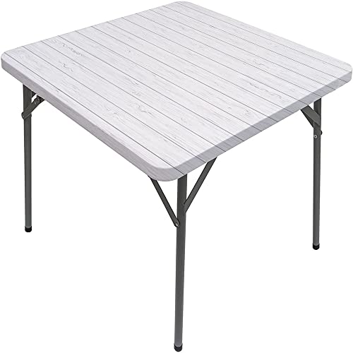 Holzbrett-Tischdecke, Holzbrett-Textur, elastischer Rand, abwischbar, geeignet für 61 x 61 cm große quadratische Tische von Generisch