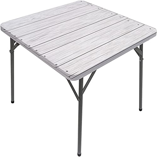 Holzbrett-Tischdecke, Holzbrett-Textur, elastischer Rand, abwischbar, geeignet für quadratische Tische, 111,8 x 111,8 cm von Generisch
