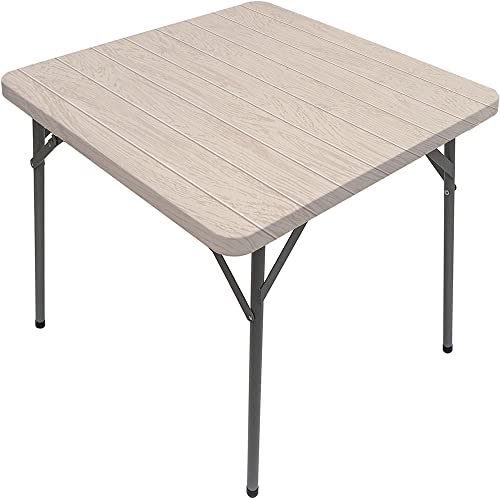 Holzbrett-Tischdecke, Holzbrett-Textur, elastischer Rand, geeignet für Buffet und Camping, passend für 88,9 x 88,9 cm große quadratische Tische von Generisch