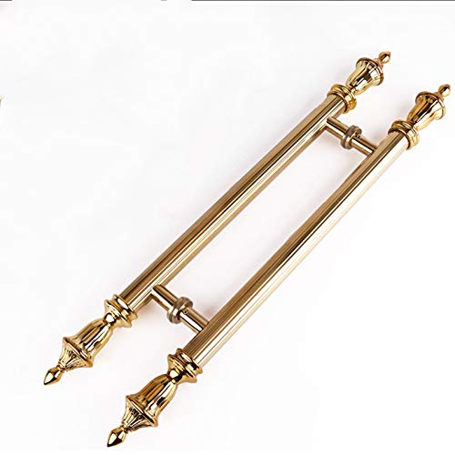 Holzgriffe Doppelseitiger Push-Pull Glastürgriff Antik Edelstahl Rundrohr Schiebetürgriff für gerahmtes Glas Holzgriffe Doppelseitiger Push-Pull Glastürgriff Antik Edelstahl Rundrohr Schiebetürgriff für gerahmtes Glas von Generisch