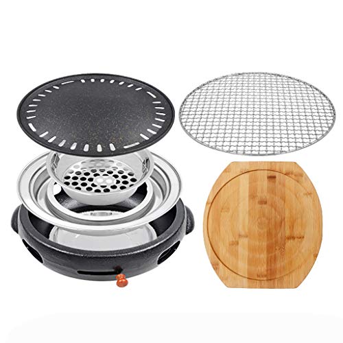 Holzkohlegrill, Gusseisen-Grill für den privaten und gewerblichen Gebrauch, 8 vielseitige Stile für Outdoor-Kochen und koreanisches BBQ von Generisch