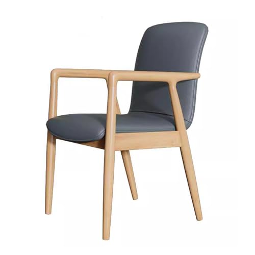 Holzstuhl mit hoher Rückenlehne, moderner Ess- und Büro-Schreibtischstuhl, Massivholz, Empfangs- und Arbeitssitz, ergonomisches und sicheres Design für Zuhause und Arbeitsplatz von Generisch