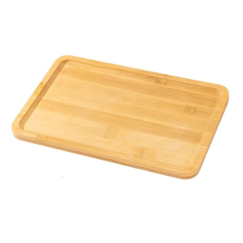 Holztablett – Tischtablett Getränkehalter Rustikales Holz Quadratische Servierplatte | Abendessen Serviertablett Elegant Snack Obst Servierbrett für Kaffee Kerze Brot von Generisch