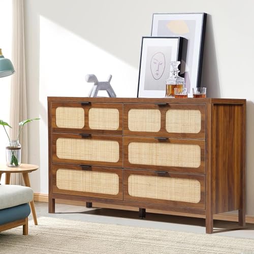 Holztruhe mit 6 Schubladen und Metallgriffen für Schlafzimmer und Wohnzimmer von Generisch