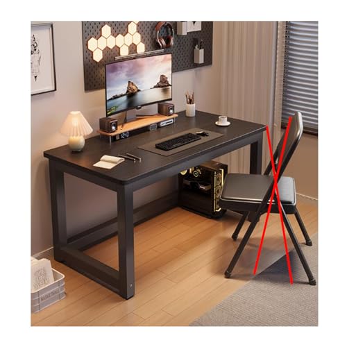 Home-Office-Schreibtisch – geräumiger Arbeitszimmertisch und Arbeitsplatz, ergonomisches Design mit reichlich Beinfreiheit für Schlafzimmer oder Büro von Generisch