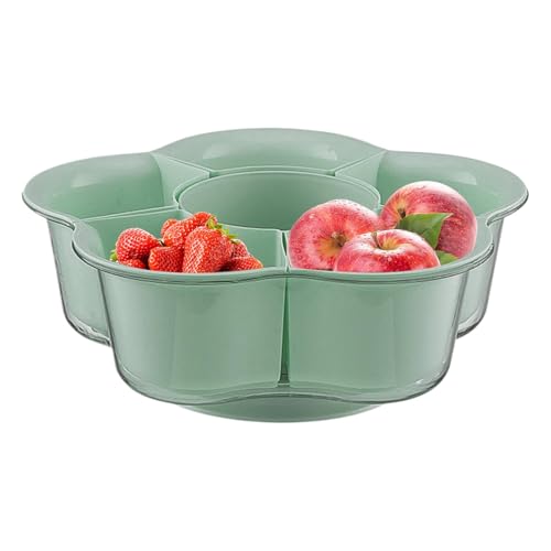 Hot Pot Abflusskorb Drehbares Serviertablett Geteilte Servierplatte 360 Grad drehbare Platte Obst Waschkorb Küche Abflusskorb Hot Pot Platte Tablett mit Abfluss von Generisch