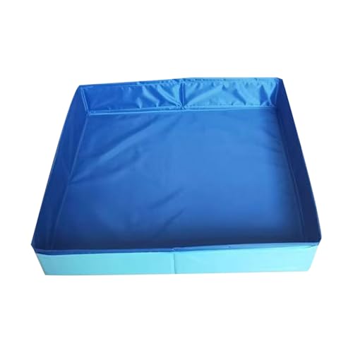 Hunde Planschbecken,PVC Zusammenklappbares Planschbecken Für Hunde | Aufblasfrei rutschfest Welpen Plantschwanne Für Haus Garten Freiluft von Generisch