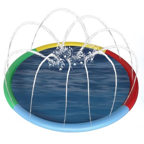 Hunde-Planschbecken – faltbarer Hundepool | rutschfeste PVC-Kid-Pfütze für Kinder, Tierbabys | Haustier-Wasserspielzeug für Welpen, Kühlkissen für Bad, Hof, Haus, See, , Hinterhof, Park von Generisch