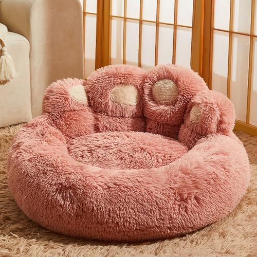 Hundebett, gemütliche Kunstfell-Matratze für kleine bis große Hunde und Katzen, niedliche Bärentatzen-Form, weich, flauschig, Haustier-Schlafbett Hundebett, gemütliche Kunstfell-Matratze für kleine bis große Hunde und Katzen, niedliche Bärentatzen-Form, weich, flauschig, Haustier-Schlafbett von Generisch
