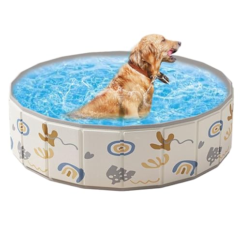 Hundepool | Faltbare Hundebadewanne | rutschfeste Tragbare Wanne Planschbecken Wasseraktivitäten Für Haustiere Katzen Welpen Kinder Outdoor Garten Im Sommer von Generisch