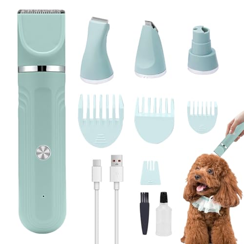 Hundeschere Für Die Fellpflege - Hundepflege Set 4-in-1 - Schere Welpen Katze Baden Zuhause Innenbereich Haarschneidegerät von Generisch