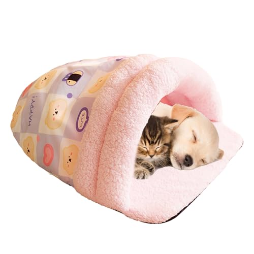 Hundeschlafsack - Faltbare Katzen -Nickerchen -Matte in Slipperform für kleine Haustiere | Weiches Hasenbett für Innenkatzen, warmes Kissenkissen für Welpen und Kätzchen, gemütlicher Haustierkuddler f Hundeschlafsack - Faltbare Katzen -Nickerchen -Matte in Slipperform für kleine Haustiere | Weiches Hasenbett für Innenkatzen, warmes Kissenkissen für Welpen und Kätzchen, gemütlicher Haustierkuddler f von Generisch