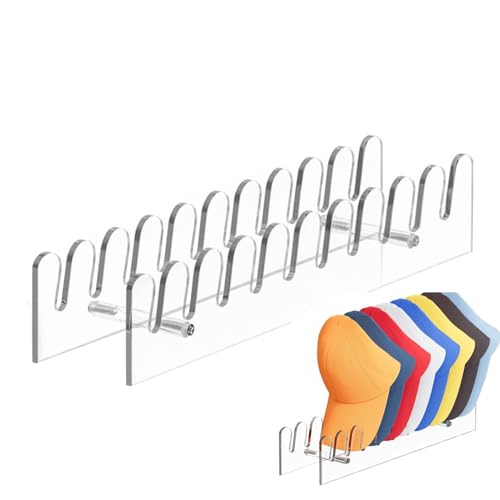 Hut Display Rack - Multi -Slot -Baseball -Kappenständer für den organisierten Speicher | Desktop - für Schrank, Schlafzimmer, Kommode, Büro, praktischer Organisator für Accessoires, platzsparende von Generisch