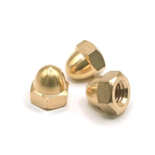 Hutmutter DIN 1587 - hohe Form - Messing gelb/gold - Sechskant (M8, 100 Stück) von Generisch