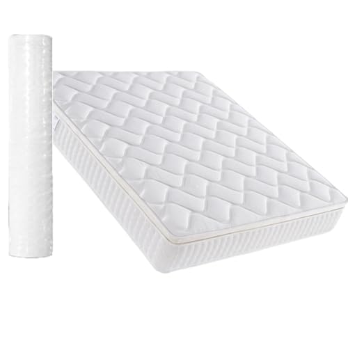 Hybridmatratze mit strukturiertem Schaumstoff, 25 cm dick, 90 x 200 cm, Druckentlastung, bester Schlafkomfort, Federkernmatratze für optimale Erholung und Entspannung von Generisch