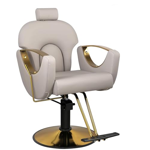 Hydraulisch verstellbarer Friseurstuhl mit 360° Dreh- und Liegefunktion für professionelles Styling Hydraulisch verstellbarer Friseurstuhl mit 360° Dreh- und Liegefunktion für professionelles Styling von Generisch