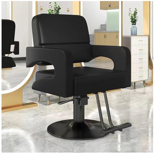 Hydraulischer Salonstuhl für Haarstylisten, breiter Sitz mit Fußstütze, robustes Beauty-Spa und Kosmetik-Ausrüstung für Friseur- und Shampoo-Services von Generisch