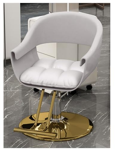 Hydraulischer drehbarer Friseurstuhl mit verstellbarer Fußstütze, PU-Leder, Stylingstuhl für Salon, Spa und Friseur Hydraulischer drehbarer Friseurstuhl mit verstellbarer Fußstütze, PU-Leder, Stylingstuhl für Salon, Spa und Friseur von Generisch