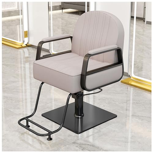 Hydraulischer drehbarer Friseurstuhl mit verstellbarer Fußstütze für Zuhause und professionelle Friseursalons von Generisch