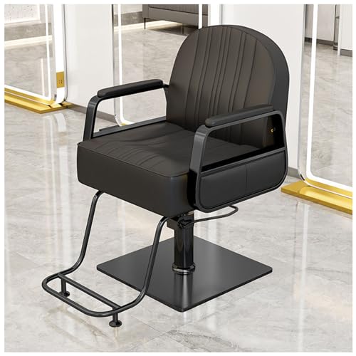 Hydraulischer drehbarer Friseurstuhl mit verstellbarer Fußstütze für Zuhause und professionelle Friseursalons von Generisch