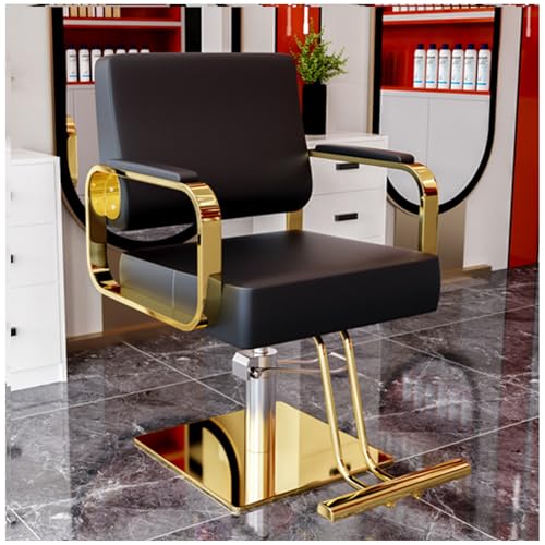 Hydraulischer verstellbarer Friseurstuhl mit 360-Grad-Rollung und ergonomischer Rückenlehne für Haarstyling und Spa-Behandlungen von Generisch