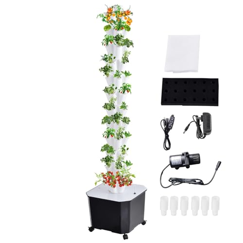 Hydrokultur Turm 12-lagig 60 Tabletts mit Timer und 4 Rädern verbesserter Wassertank mit 50 L Fassungsvermögen Multifunktionales Vertikal Hydrokultur Turm Set für den Innenbereich für Blattgemüse Hydrokultur Turm 12-lagig 60 Tabletts mit Timer und 4 Rädern verbesserter Wassertank mit 50 L Fassungsvermögen Multifunktionales Vertikal Hydrokultur Turm Set für den Innenbereich für Blattgemüse von Generisch