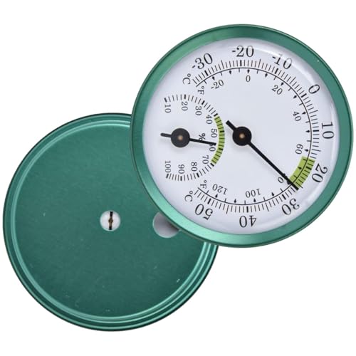 Hydrometer Humidity Gauge, Analog Indoor Thermometer, Weather-Resistant Shatterproof Build, Battery- Precision, for Closet Greenhouse Cellar, 2.24 Inches, 1 Piece von Generisch