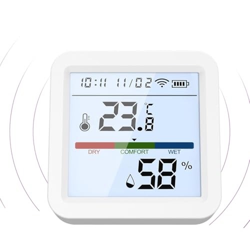Hygrometer Für Raumluftfeuchtigkeit - Intelligenter Temperatur- Und Feuchtesensor,Kabellose Feuchtigkeitssensoren Tragbare Luftqualitätsüberwachung Für Babyzimmer Wissenschaftlicher Einsatz von Generisch