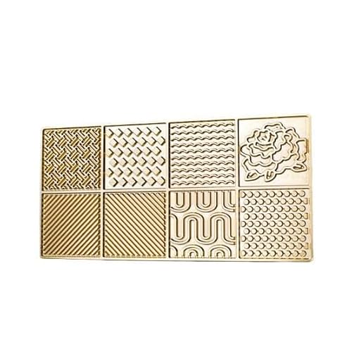 Ice Press Craft Moderne Eiswürfel-Stempelplatte Messing Handwerk Eisstempelformen Ananas Wellenmuster für Whiskey Cocktails Barkeeper Zubehör von Generisch