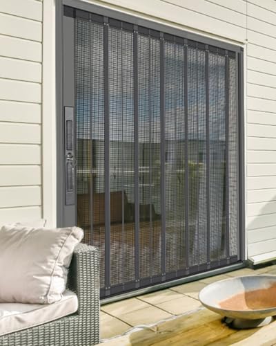 Individuelle einziehbare Fliegengittertür, reißfestes Aluminiumgeflecht, Falttor mit Schloss für Balkon, Terrasse, Eingang Individuelle einziehbare Fliegengittertür, reißfestes Aluminiumgeflecht, Falttor mit Schloss für Balkon, Terrasse, Eingang von Generisch