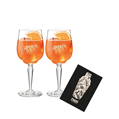 Individuelles Set mit Aperol Spritz Glas 2er Set Gläser neu - 2x Weingläser/Ballonglas von Generisch