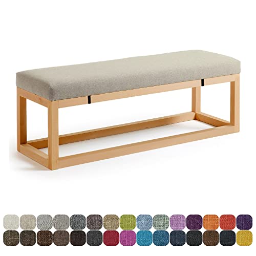 Indoor Möbel Bankkissen 45x45x8,9cm für Terrassenbank Erkerfenster Sitzkissen Gartensofa Schaukelstühle mit Gummibändern Grau von Generisch